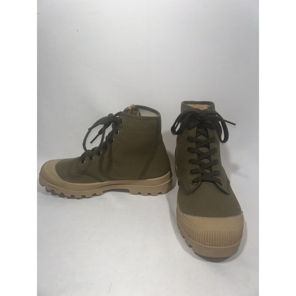 Pataugas Women s Sneaker Boots 37 Olive Lug Sole Lace Up
